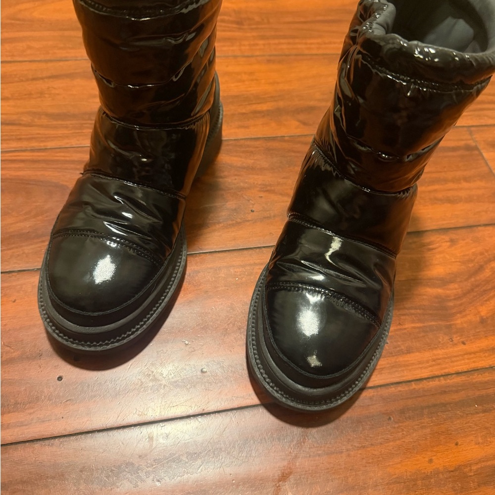 Sam Edelman Black Quilted Puffer Ankle Booties - Picture 8 of 15